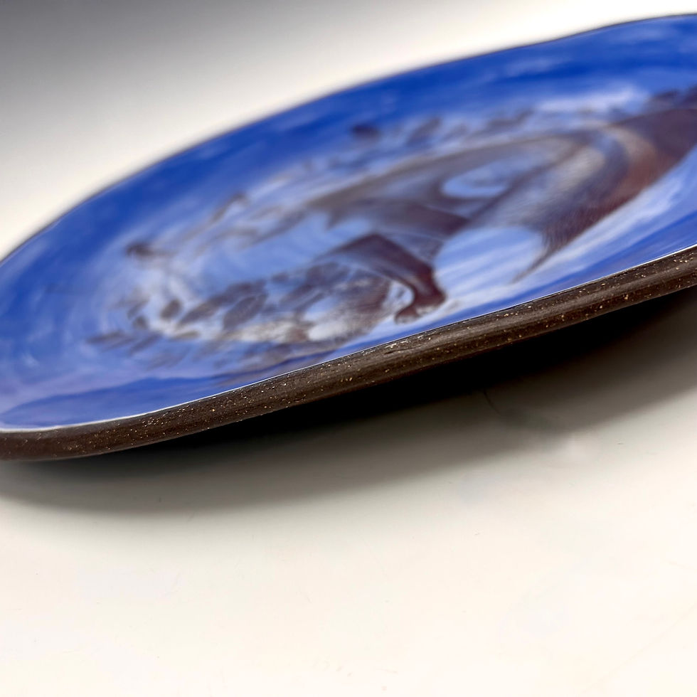 Thumbnail: large ceramic platter, platter, wedding gift, ceramic wall art