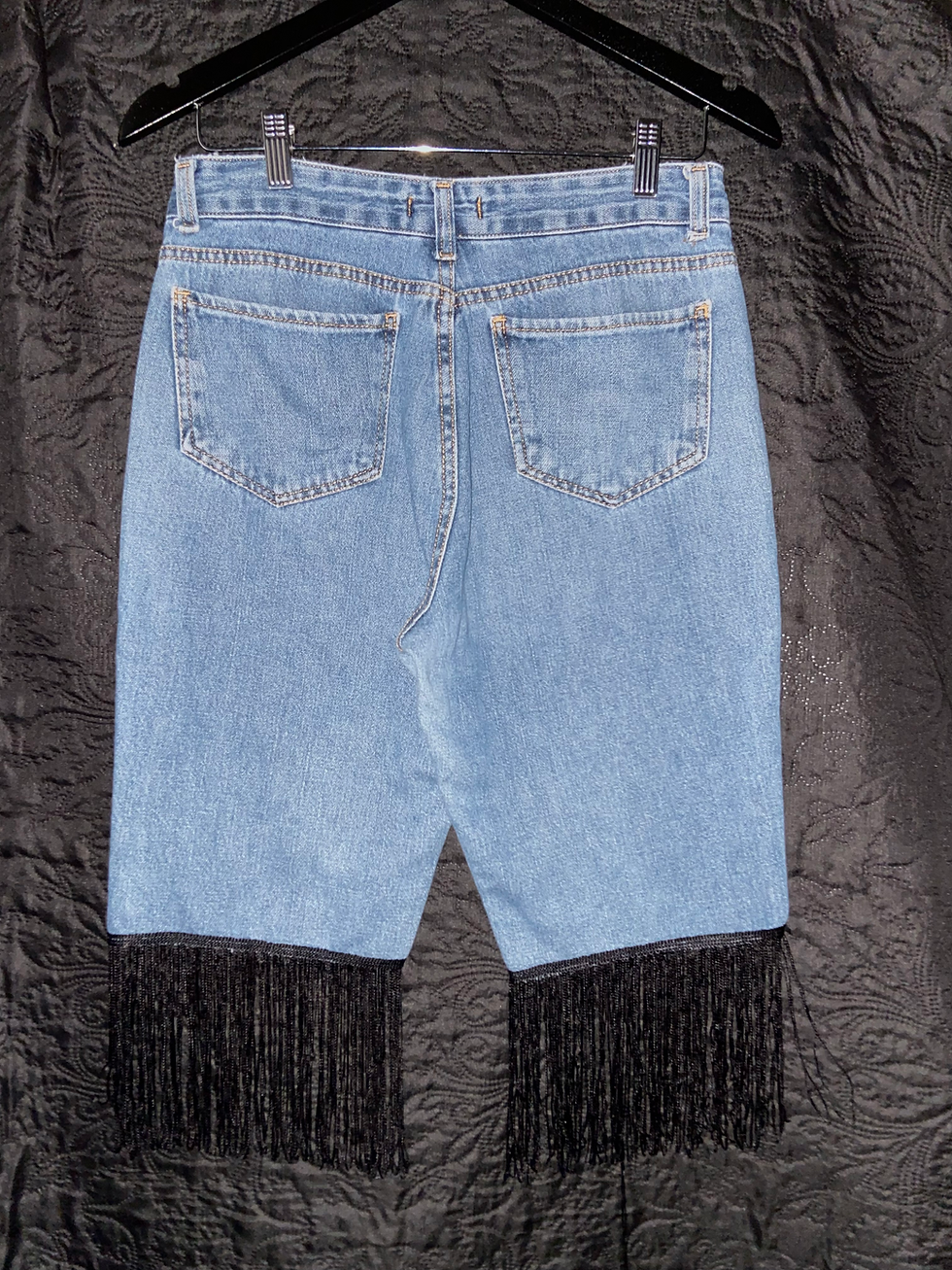 Miniatura: Corsário Jeans Franjas | TAM 40