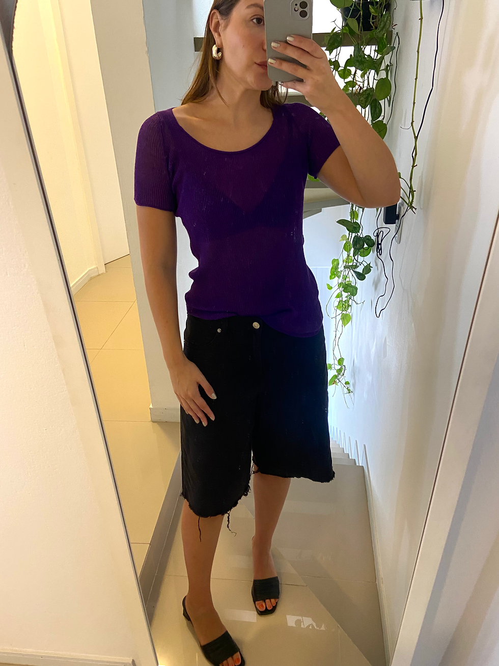 Blusa Roxa Tricot | TAM P