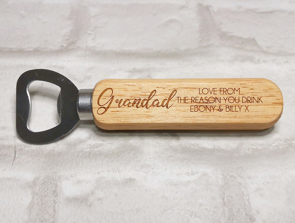Thumbnail: Personalised Engraved Wooden Bottle Openers