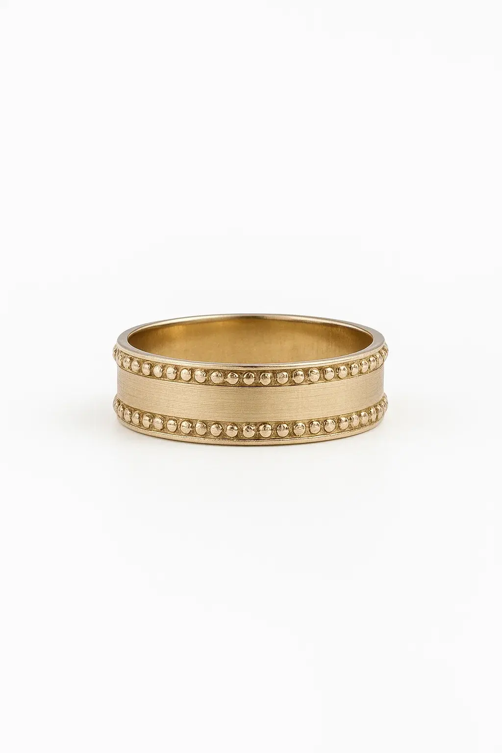 טבעת Beaded Edge Matte Ring