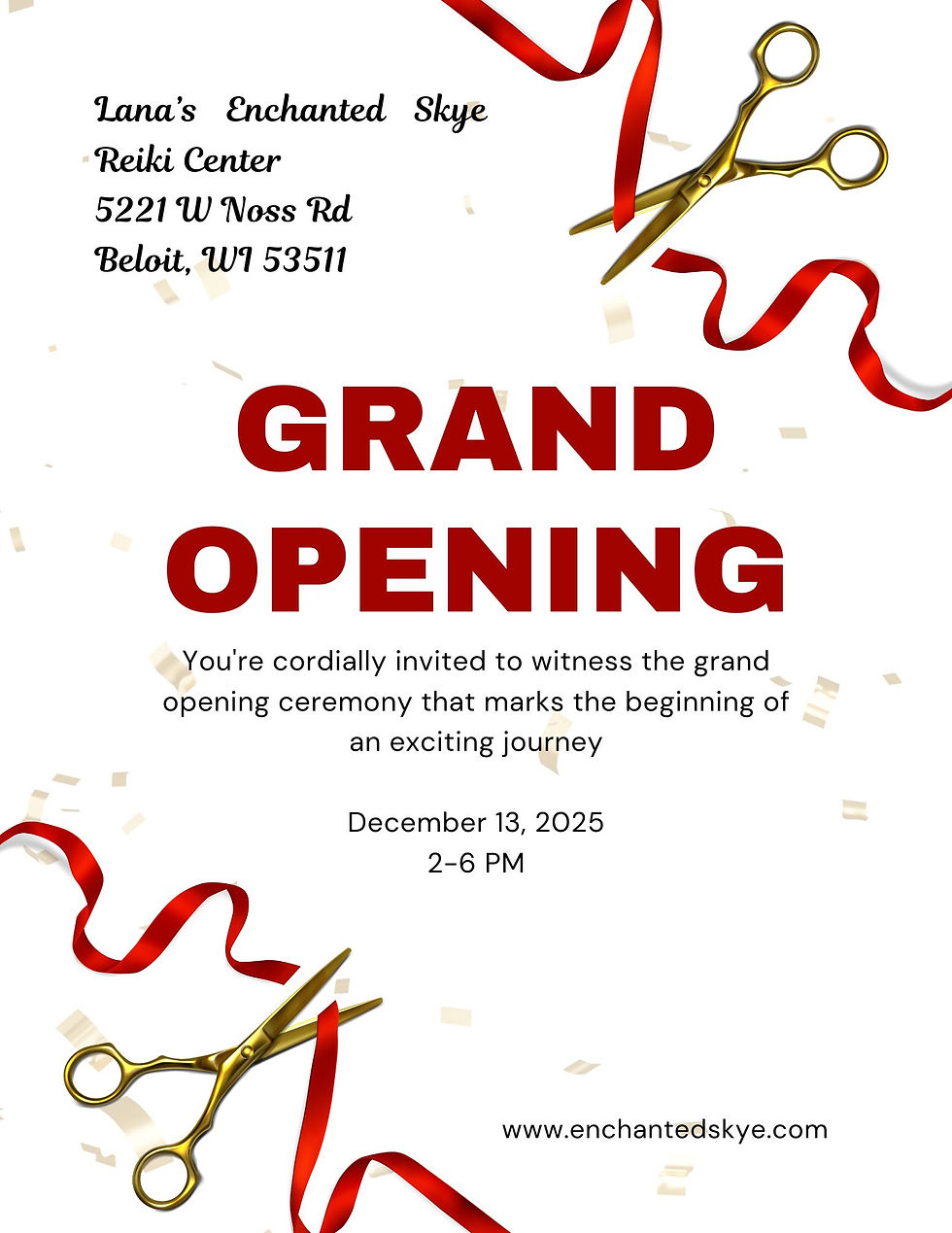 Grand Opening of Lana's Encahnted Skye Reiki Center