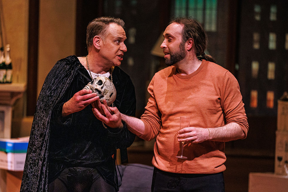 Andrew Rally played by Josh Sparks and John Barrymore played by Chris Cottrell. Photo by Alex Henkelman