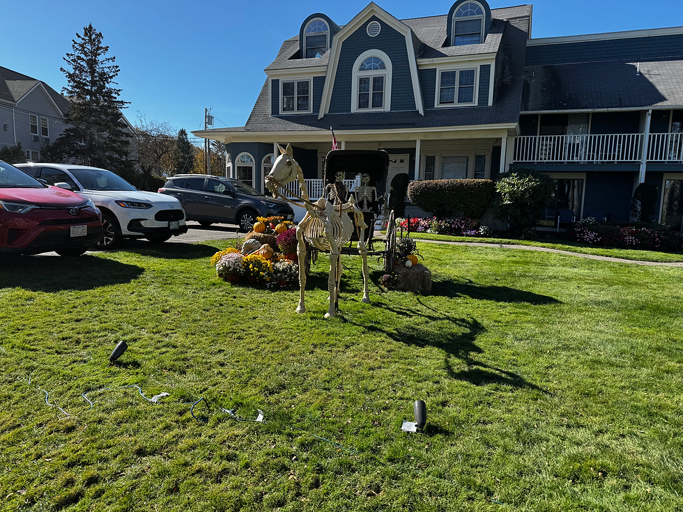 Halloween decorations in Ogunquit
