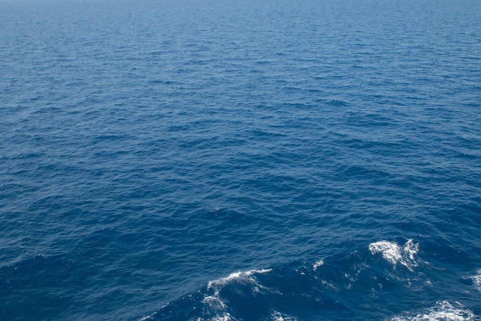 The blue water of the Mediterranean sea