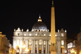 St. Peters square at night
