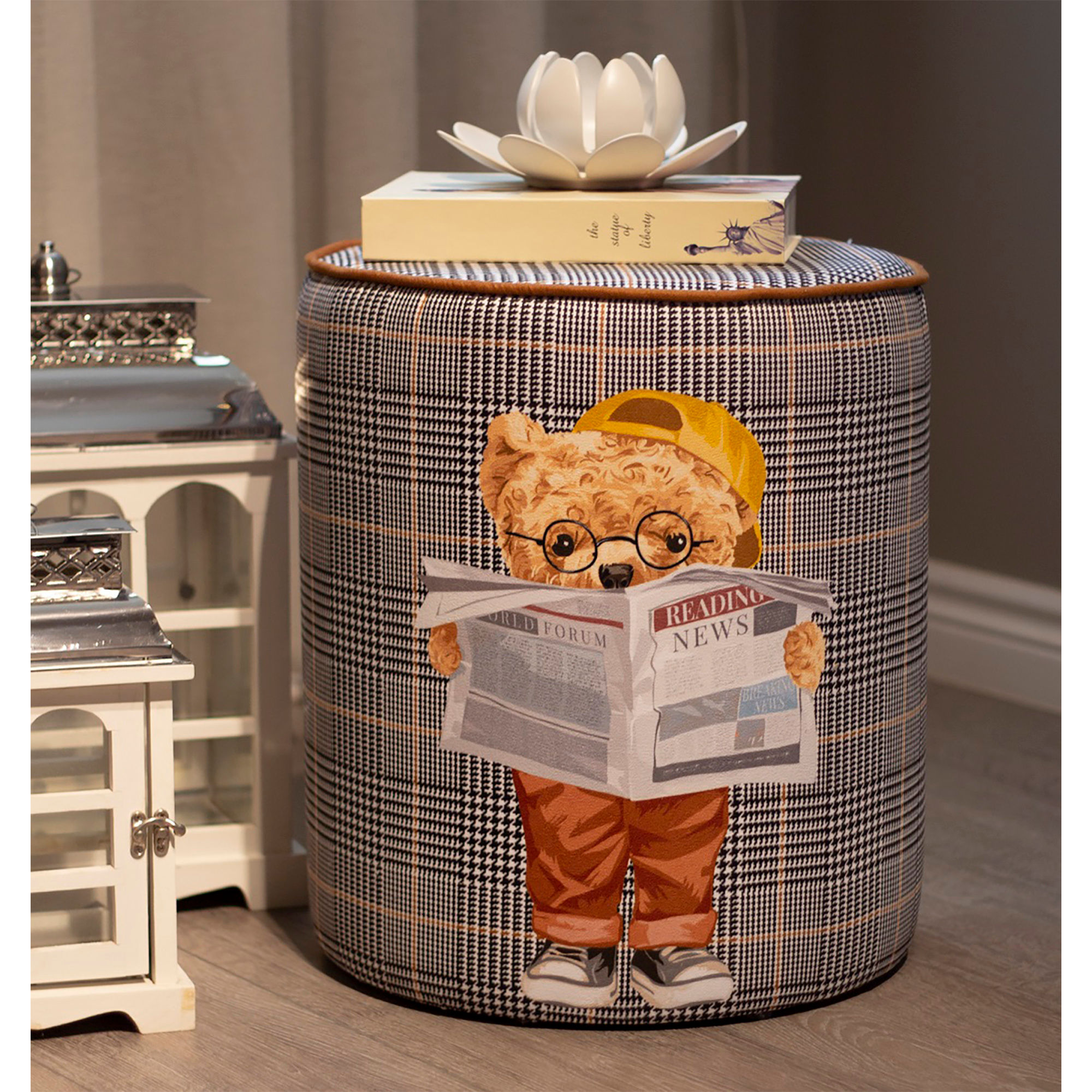 Poufs Teddy Newspaper