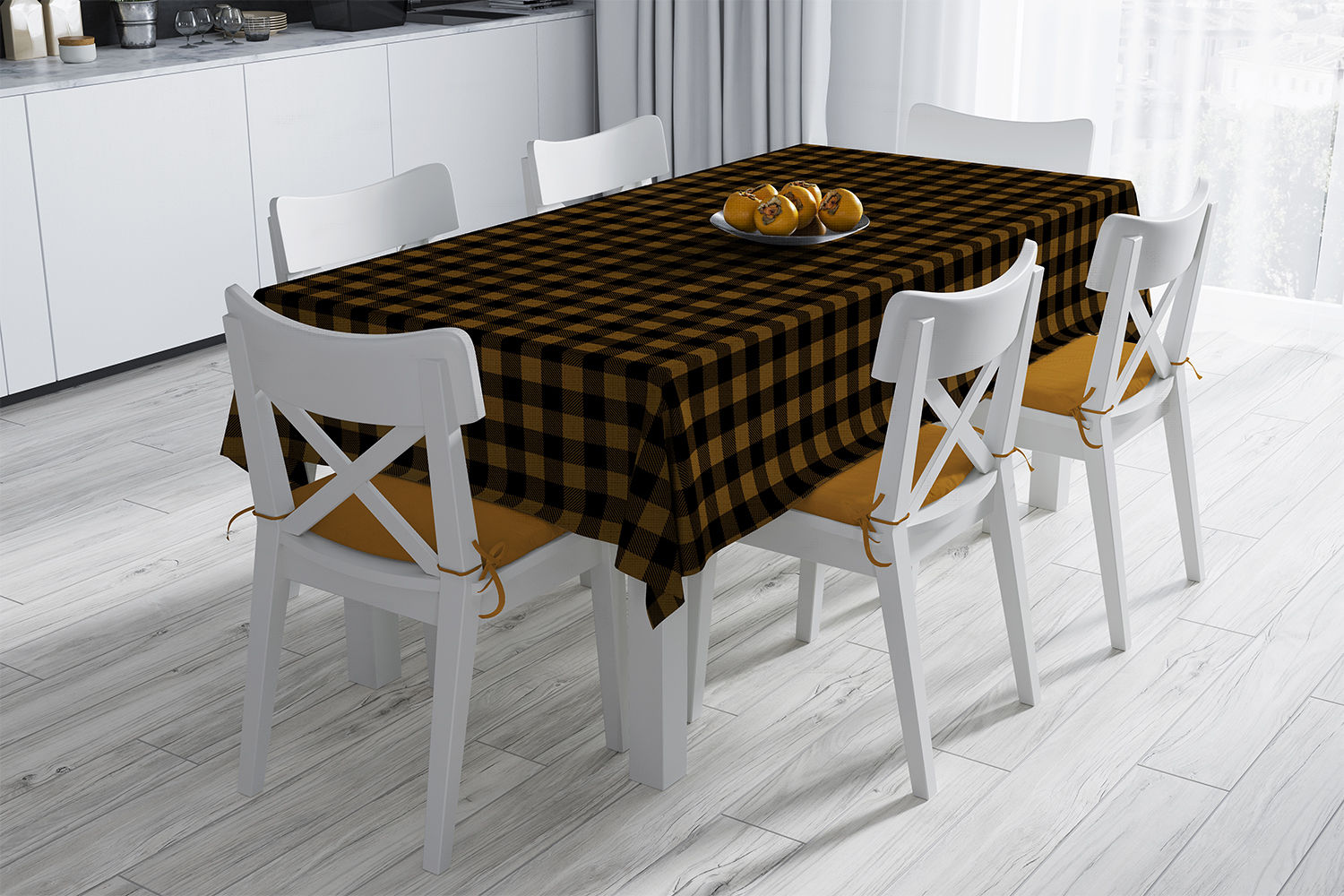 Table Cloth Black & Yellow