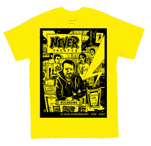 10th Anniversary T-shirt(yellow) | Never Records