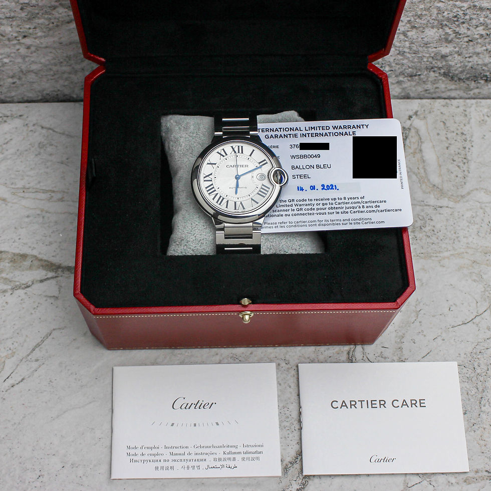 Thumbnail: Cartier Ballon Bleu Wsbb0049 3765 Mens 42mm Steel Automatic 2021