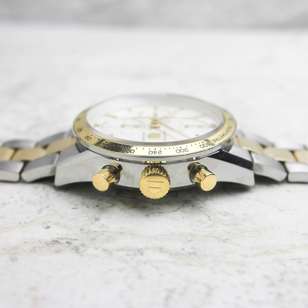 Thumbnail: TAG Heuer Carrera CV2050.BD0789 in steel and gold case right
