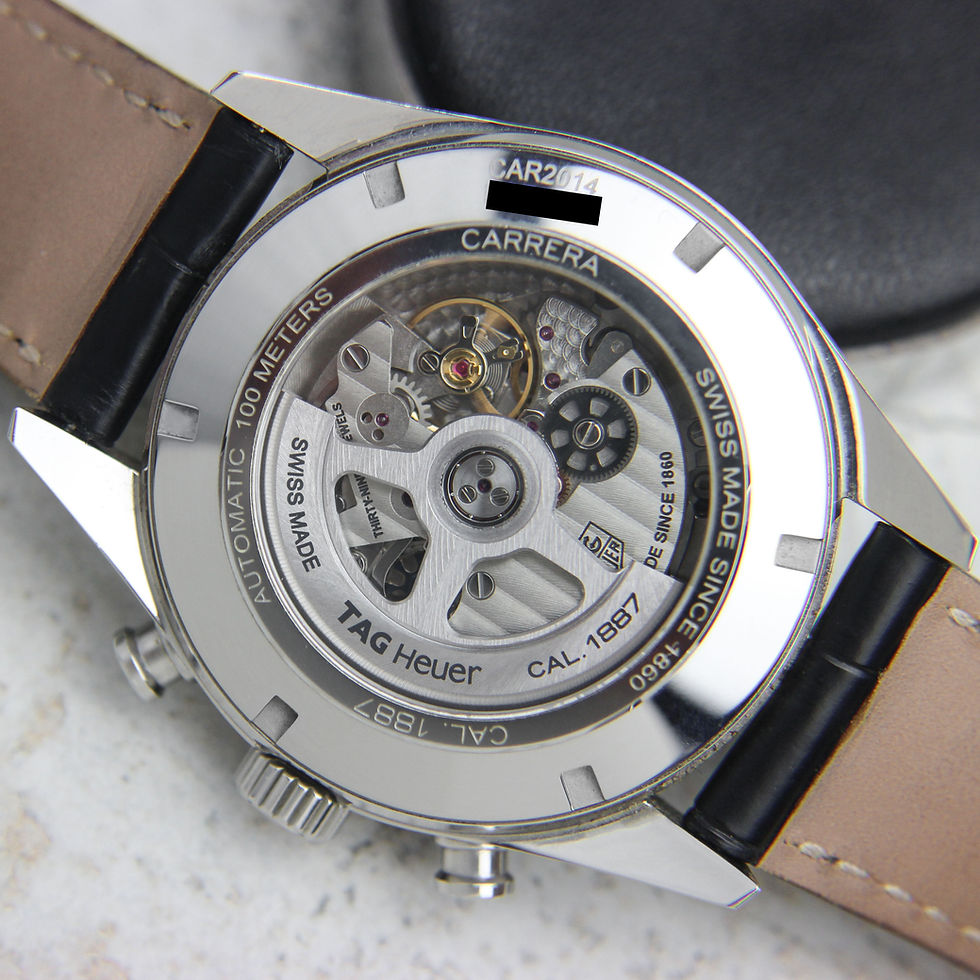 Thumbnail: Tag Heuer Carrera CAR2014.FC6235 Black Dial Calibre 1887 Steel Chronograph