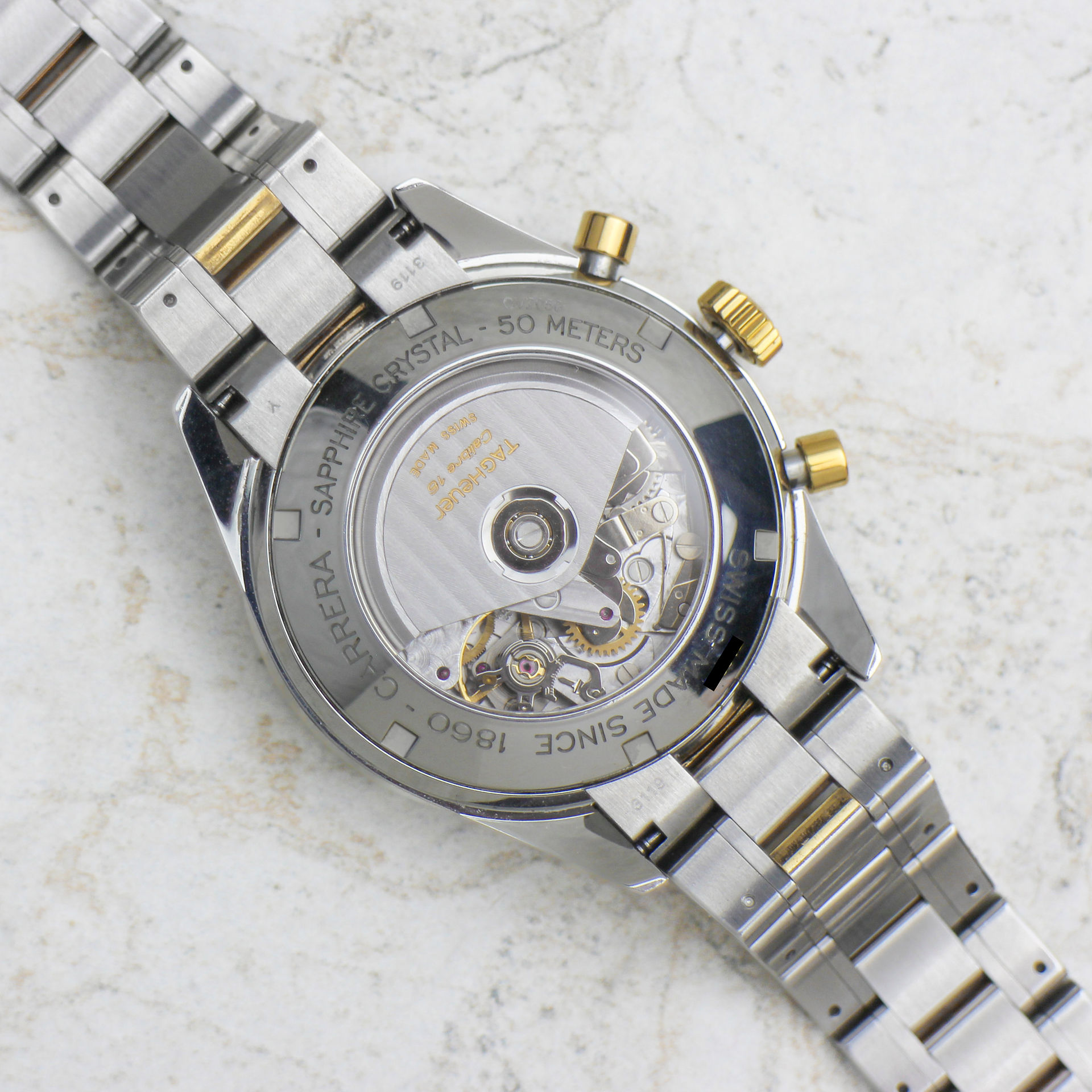 TAG Heuer Carrera Calibre 16 CV2050.BD0789 exhibition caseback