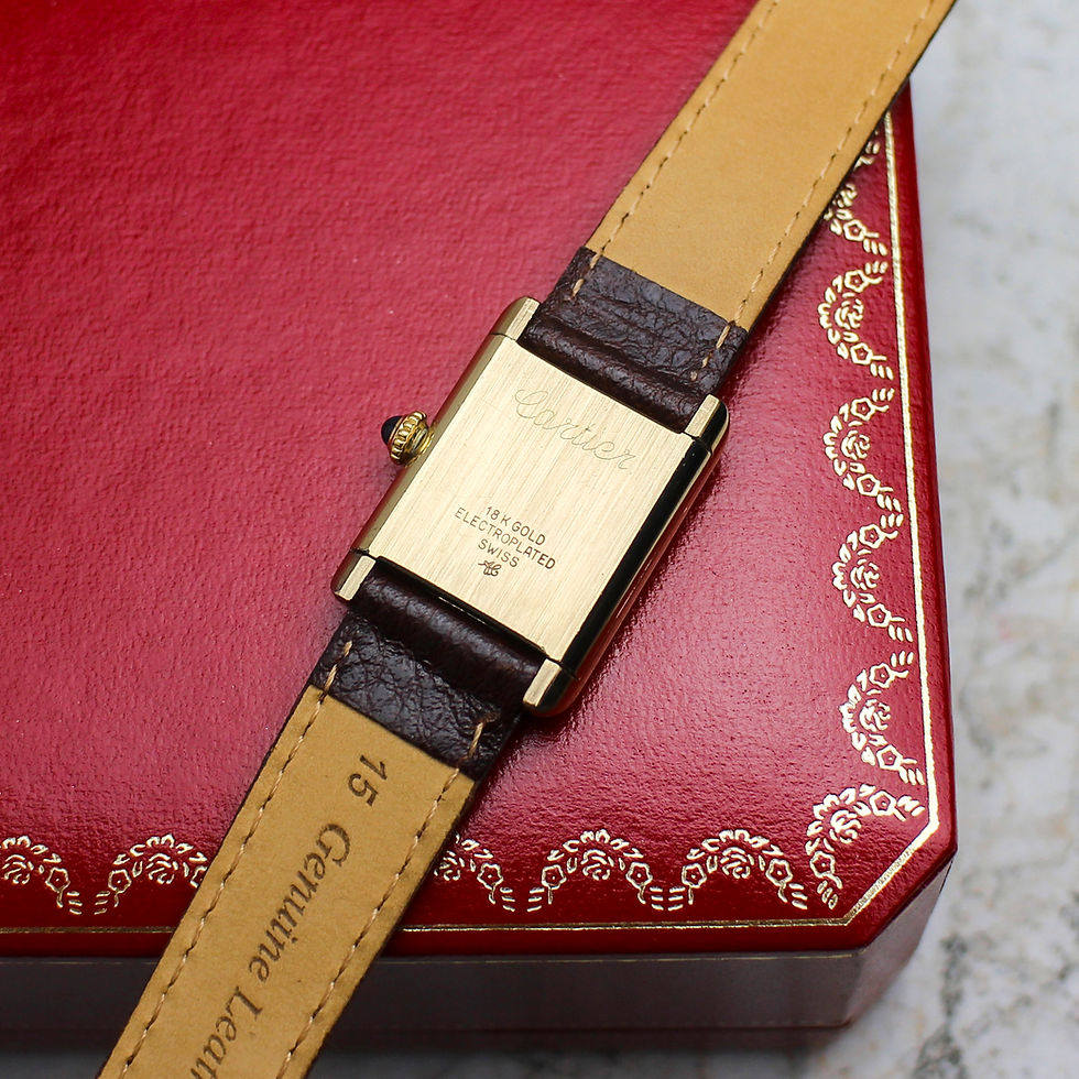 Thumbnail: Vintage Cartier Tank Louis LC Small 78087 Extra Plate caseback