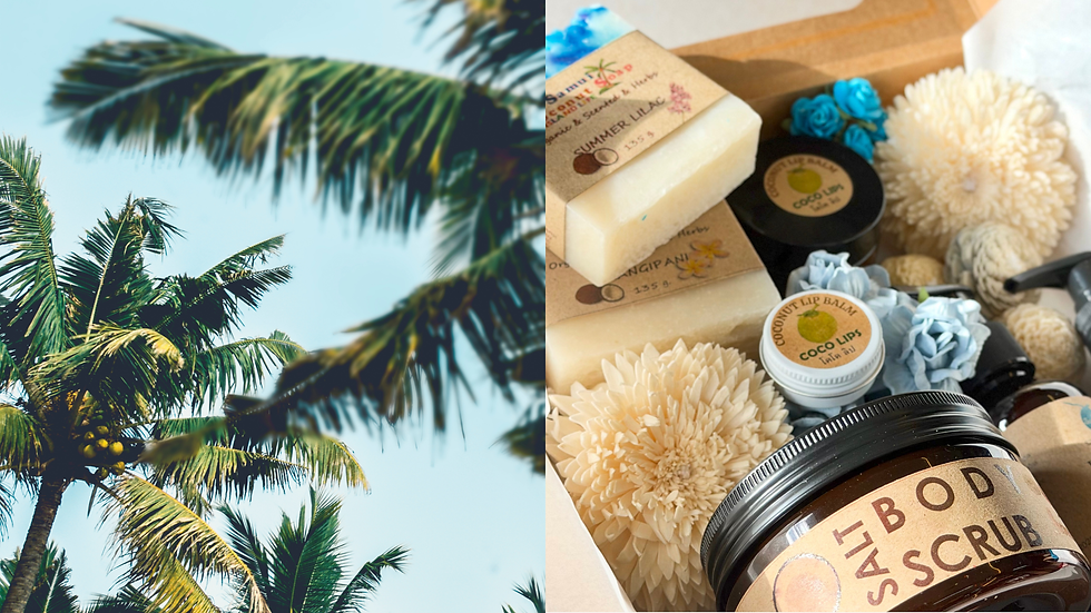 Gift with SAMUICOCO’s coconut-based body care.