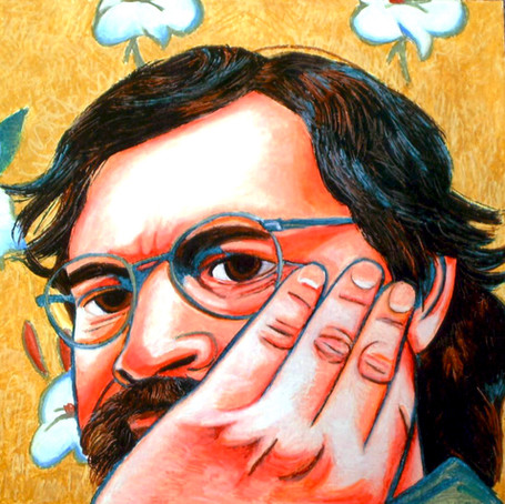 "Self Portrait With Gauguin's Wallpaper"