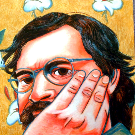 "Self Portrait With Gauguin's Wallpaper"
