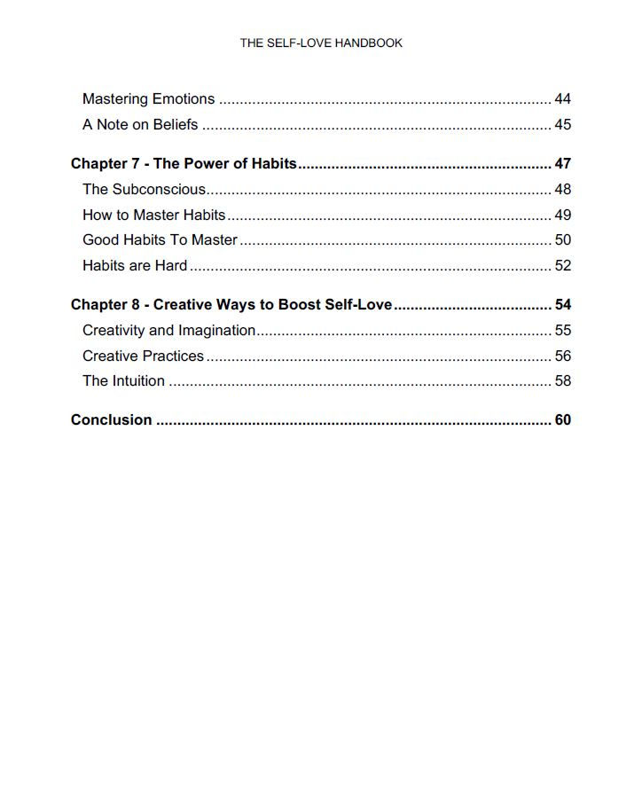 Thumbnail: The Self-Love Handbook (Bundle -Ebook, check list, journal,  work book, video )