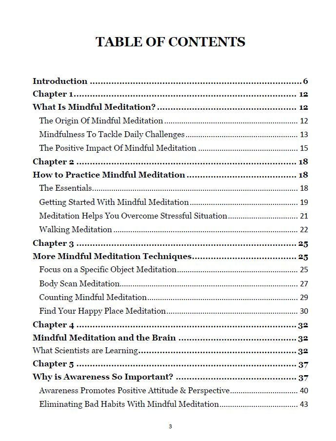 Thumbnail: Mindful Meditation (Bundle -Ebook, check list, video)