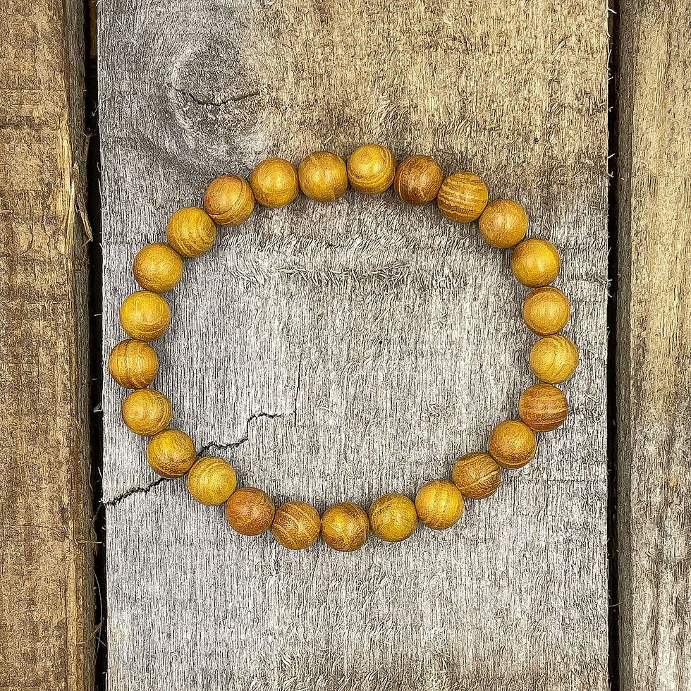 Thumbnail: Union - Yellow Sandalwood Mala Beaded Bracelet