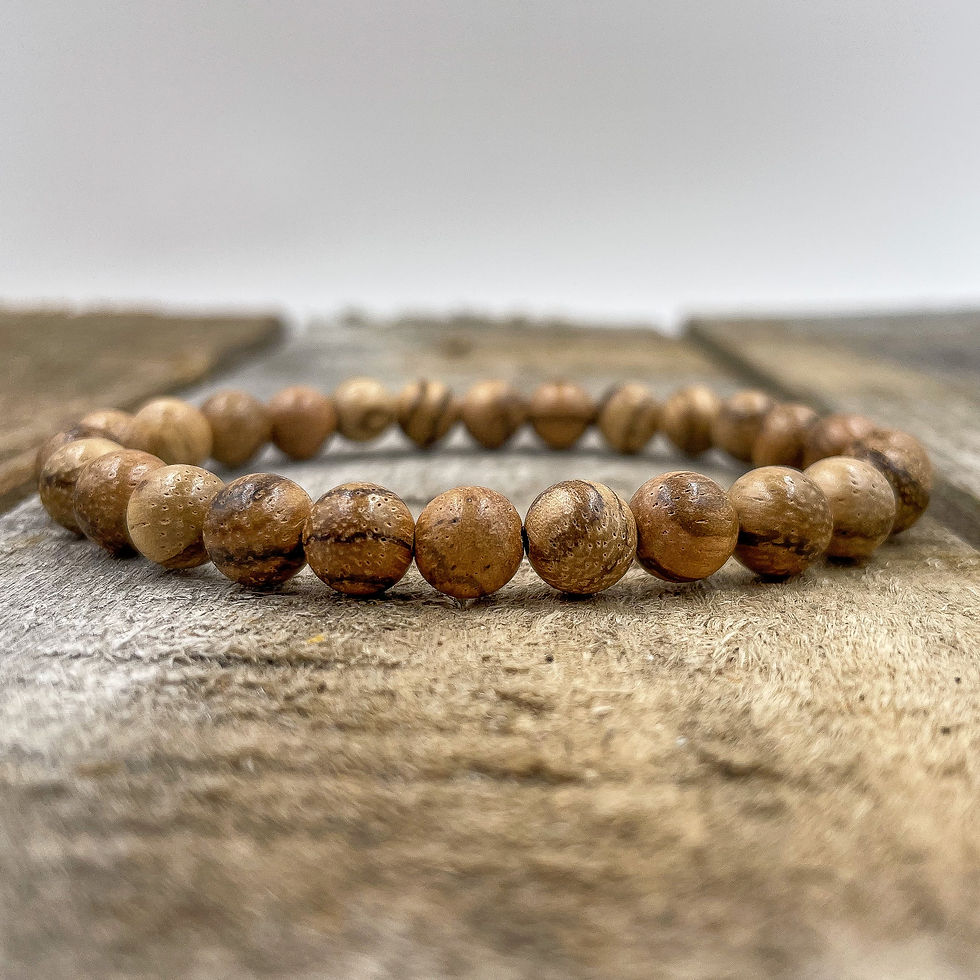 Thumbnail: Union - Light Brown Sandalwood Mala Beaded Bracelet