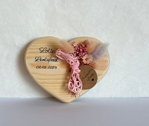 Emma - Handgemaakt hartje met droogbloemen
