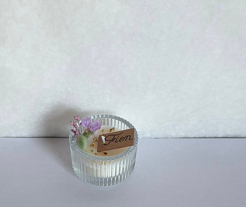 Fien - Theelicht kaarsje - Nu: Vanaf 50 stuks €3.50 inc kaartje!