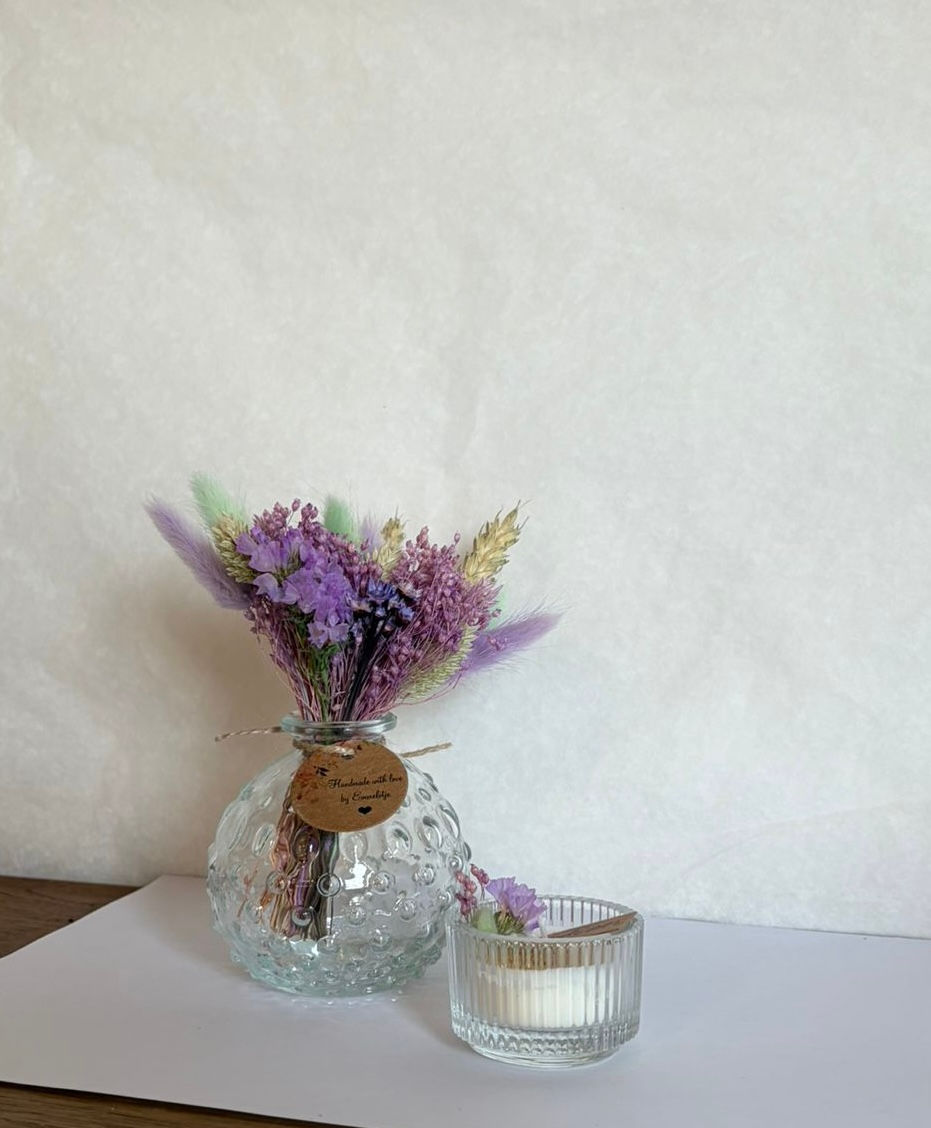 Thumbnail: Fien - Transparante gestipte vaas