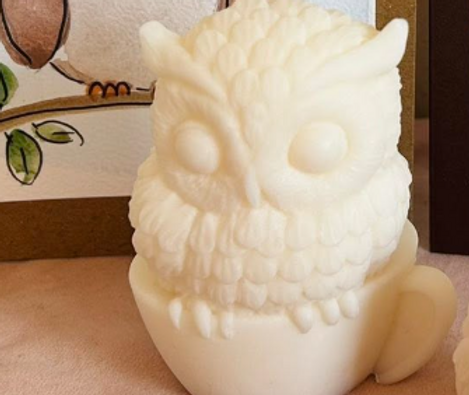 Kaars - Uiltje op mokje