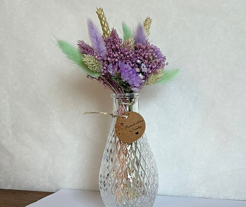 Fien - Transparante geruite vaas