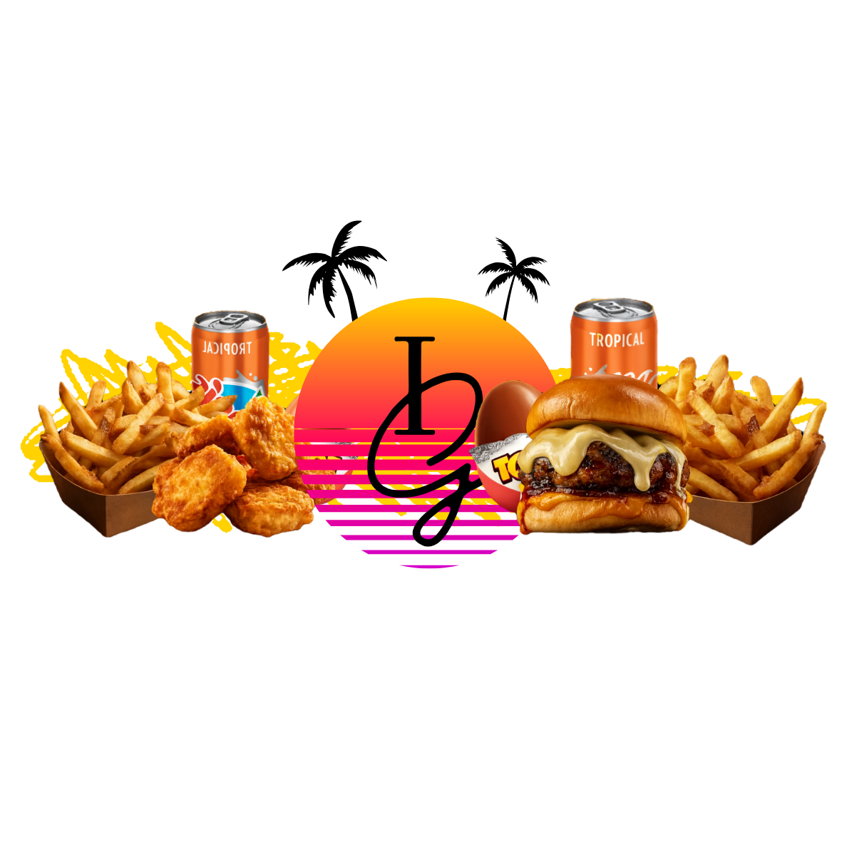 Arranged Food and Objects