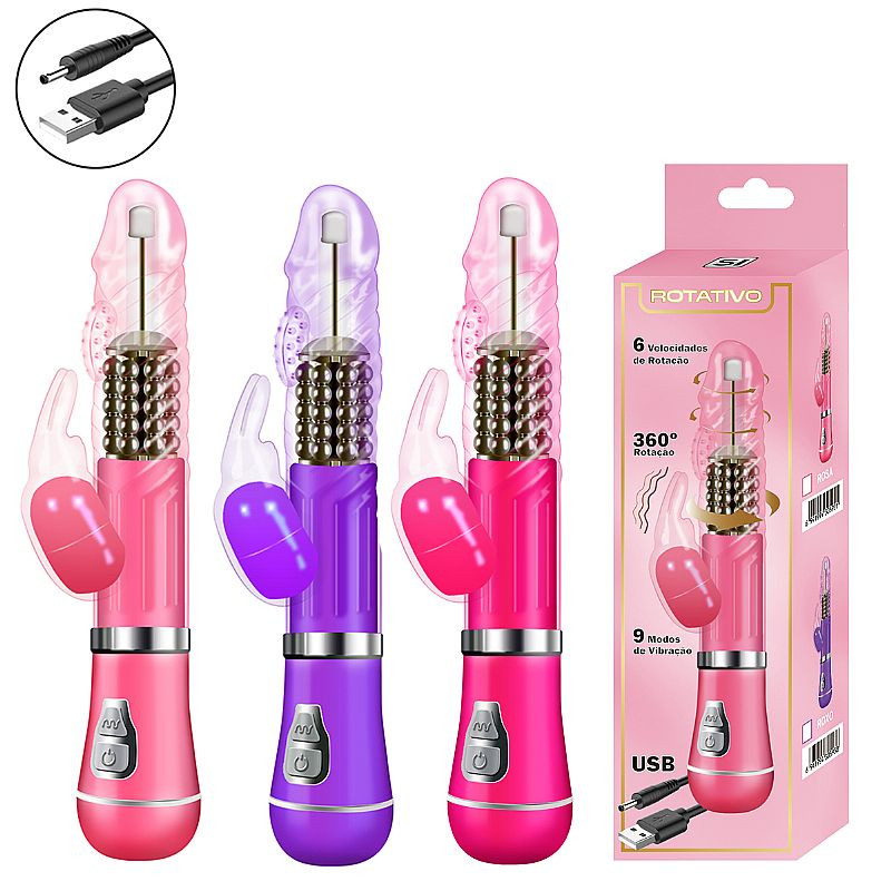 Vibrador Rotativo de Coelho - Recarregavel - SI