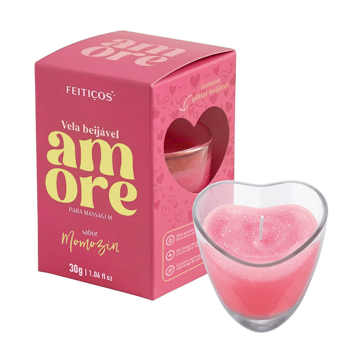 vela beijavel - amore - sabor momozin 30g