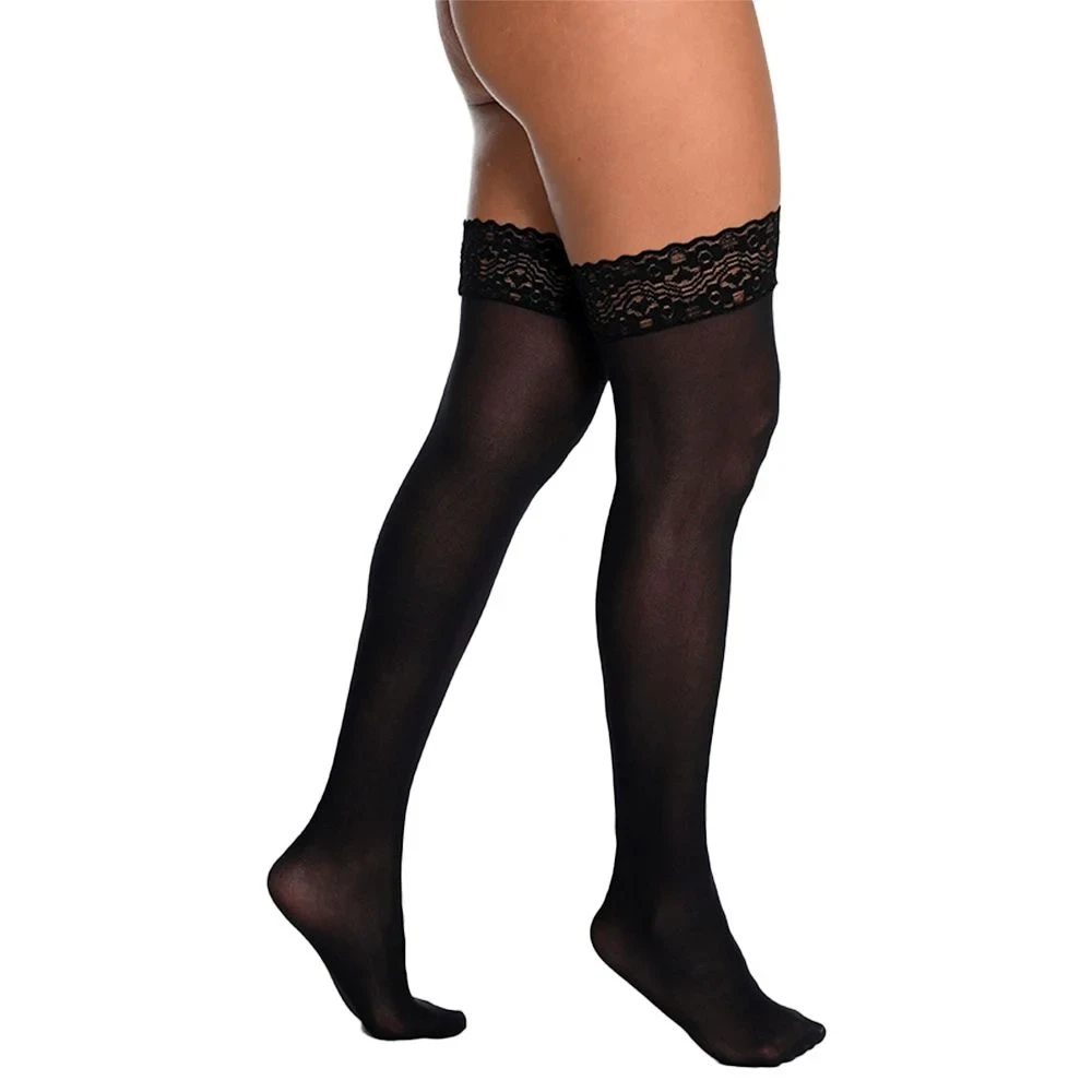 meia fina 7/8 com renda perrutextil