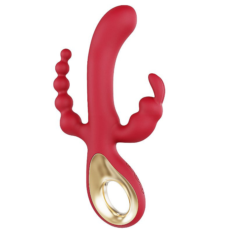 vibrador de ponto g e clitoris - jenny o coelho - vermelho -si