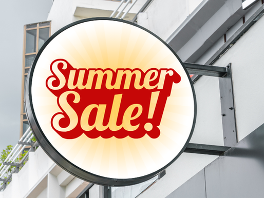 A summer sale sign