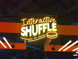 A large light up sign display