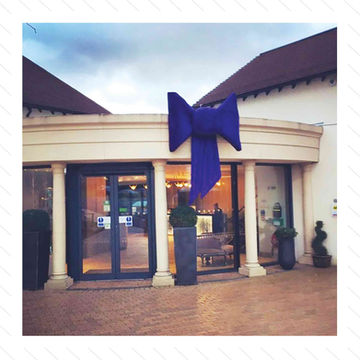 Giant purple bow