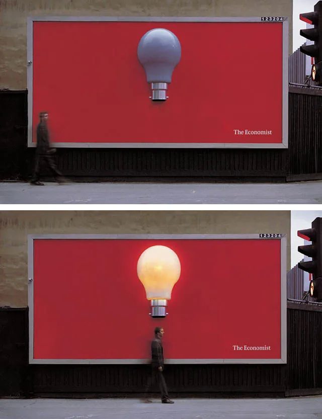 A fun billboard advertising The Economist