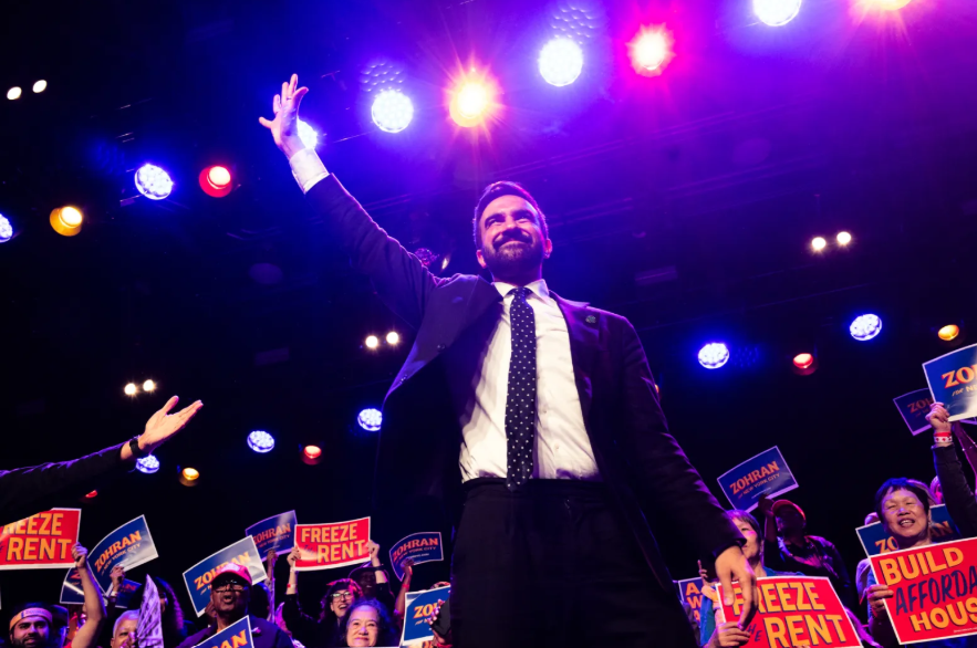 Zohran Mamdani addressing New York City after his decisive victory in the 2025 Democratic mayoral primaries (Photograph: Andrew Liechtenstein for Getty Images)