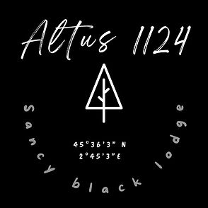 logo altus 1124 chalet nature auvergne luxe sauna cocoon location murat le quaire auvergne