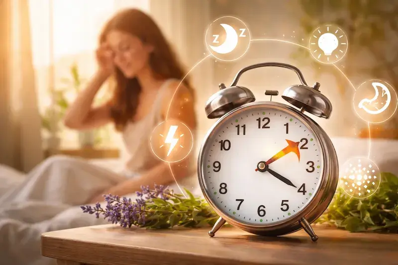 Réveil illustrant les effets du changement d’heure sur le sommeil et la fatigue