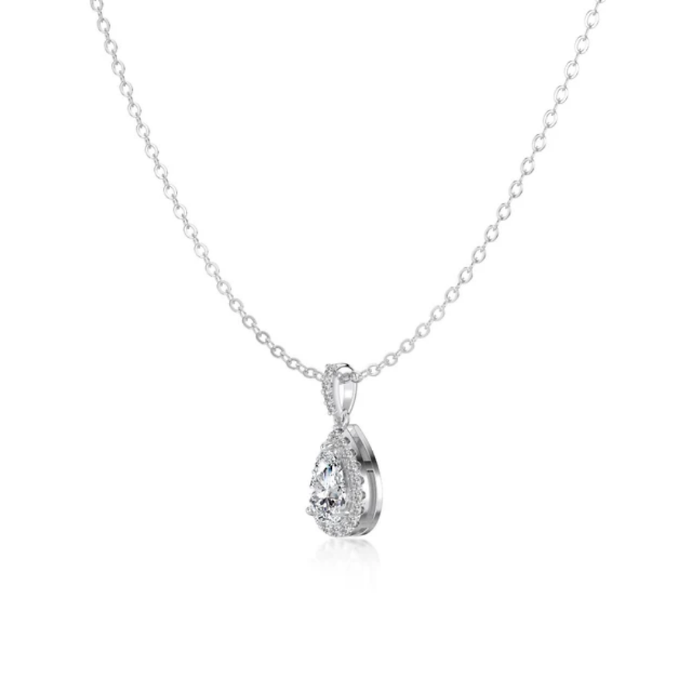 Thumbnail: Aurelia Pear necklace (925 sterling silver) 