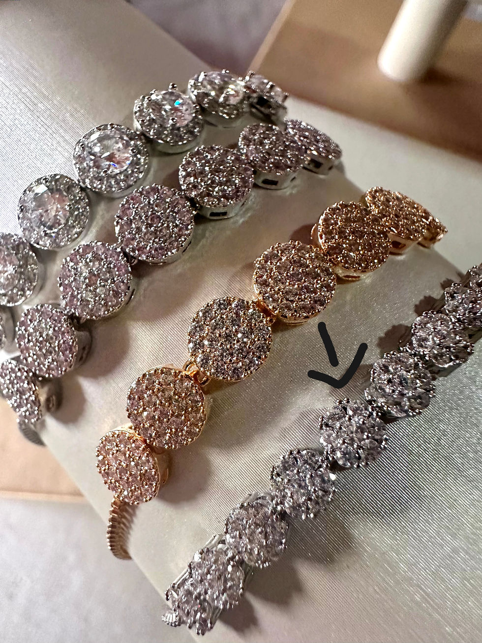 Thumbnail: Atlantis Diamond Drift Bracelet (Adjustable) 