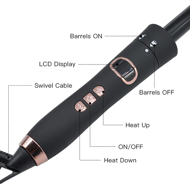 Thumbnail: 4 in 1 rose gold hair curler 