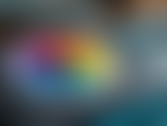 Close-up view of a vibrant AI sticker on a digital screen