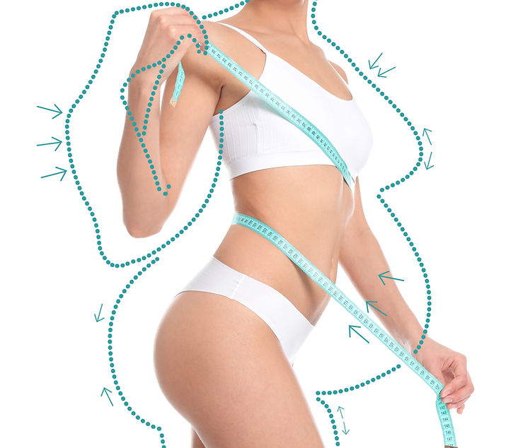 Slim young woman after weight loss on white background, closeup view .jpg