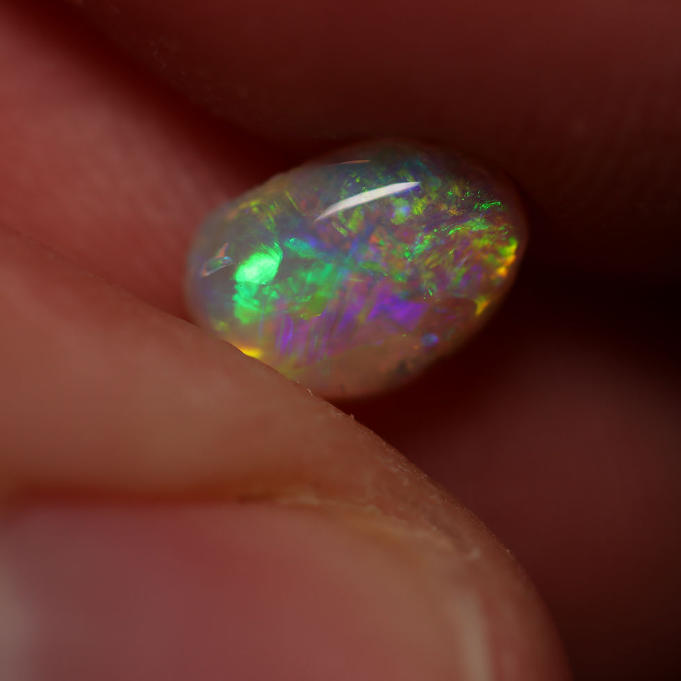 Thumbnail: .49ct Australian Crystal Opal 7.7x5 4x2.1mm