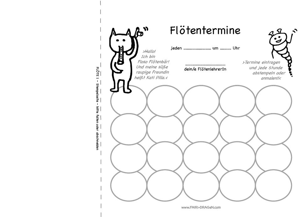 Stempelseite Flöte 1