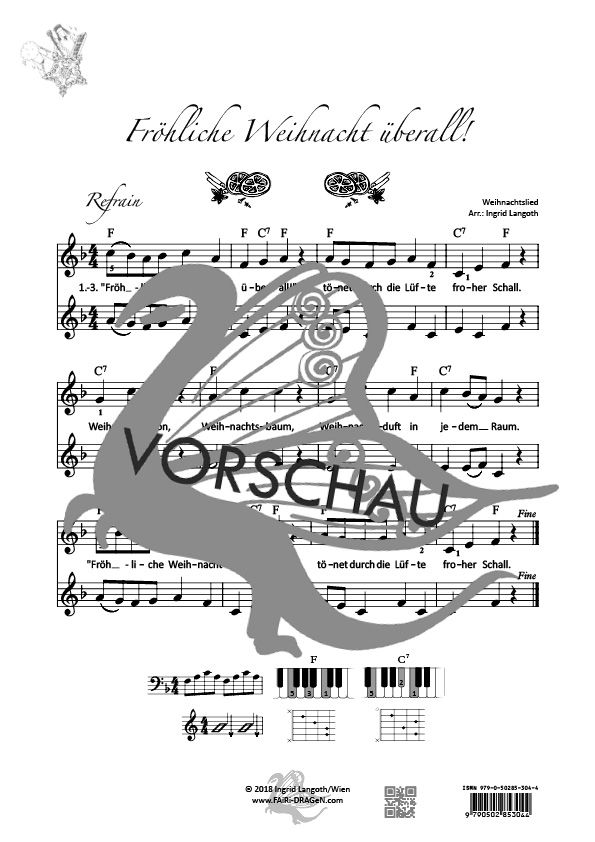 Fröhliche Weihnacht überall (2-stimmig+Begleitung)